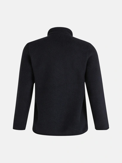 WOMAN'S FLEECE SNAP T-NECK (050 BLACK)