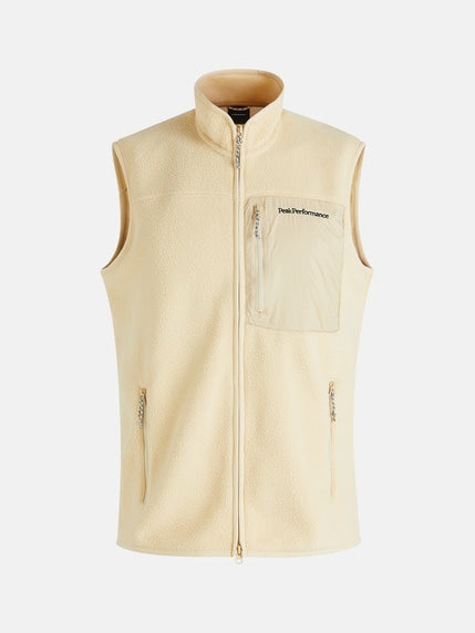 MEN'S PILE ZIP VEST (N02 PALE)