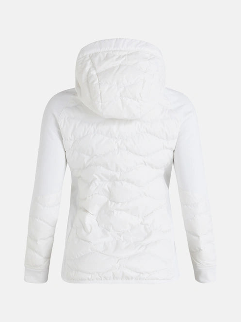 WOMAN'S HELIUM HYBRID DOWN HOOD JACKET (WHITE)
