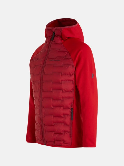 MEN'S ARGON HYBRID HOOD JACKET (ROGUE RED)