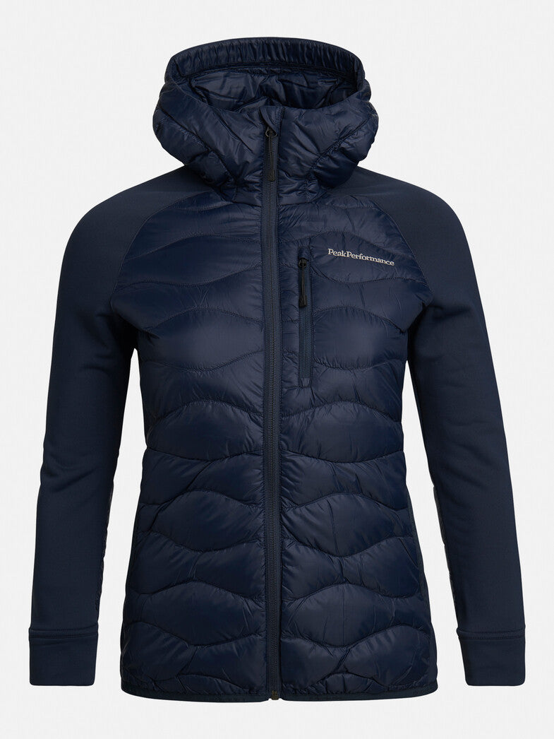 WOMAN'S HELIUM DOWN HYBRID HOOD JACKET (BLUE SHADOW)