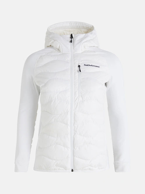 WOMAN'S HELIUM HYBRID DOWN HOOD JACKET (WHITE)