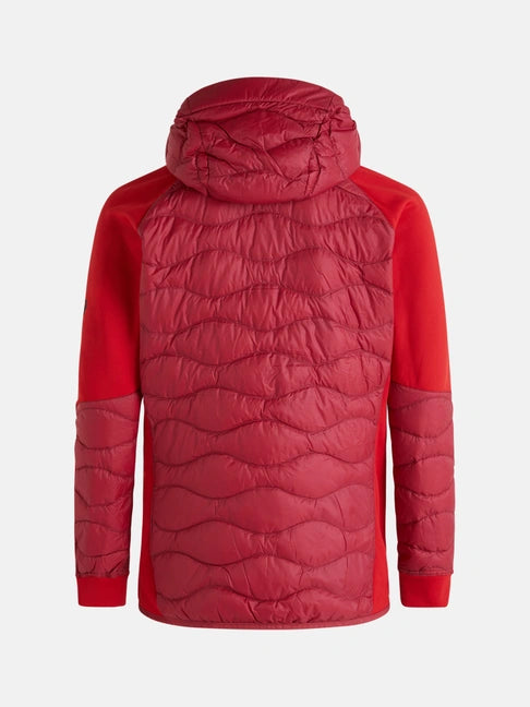 MEN'S HELIUM HYBRID HOOD JACKET (RR1 ROGUE RED / 51F THE ALPINE)