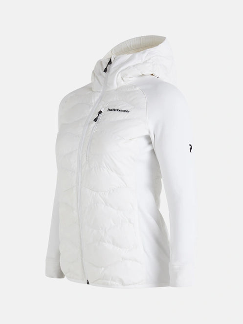 WOMAN'S HELIUM HYBRID DOWN HOOD JACKET (WHITE)