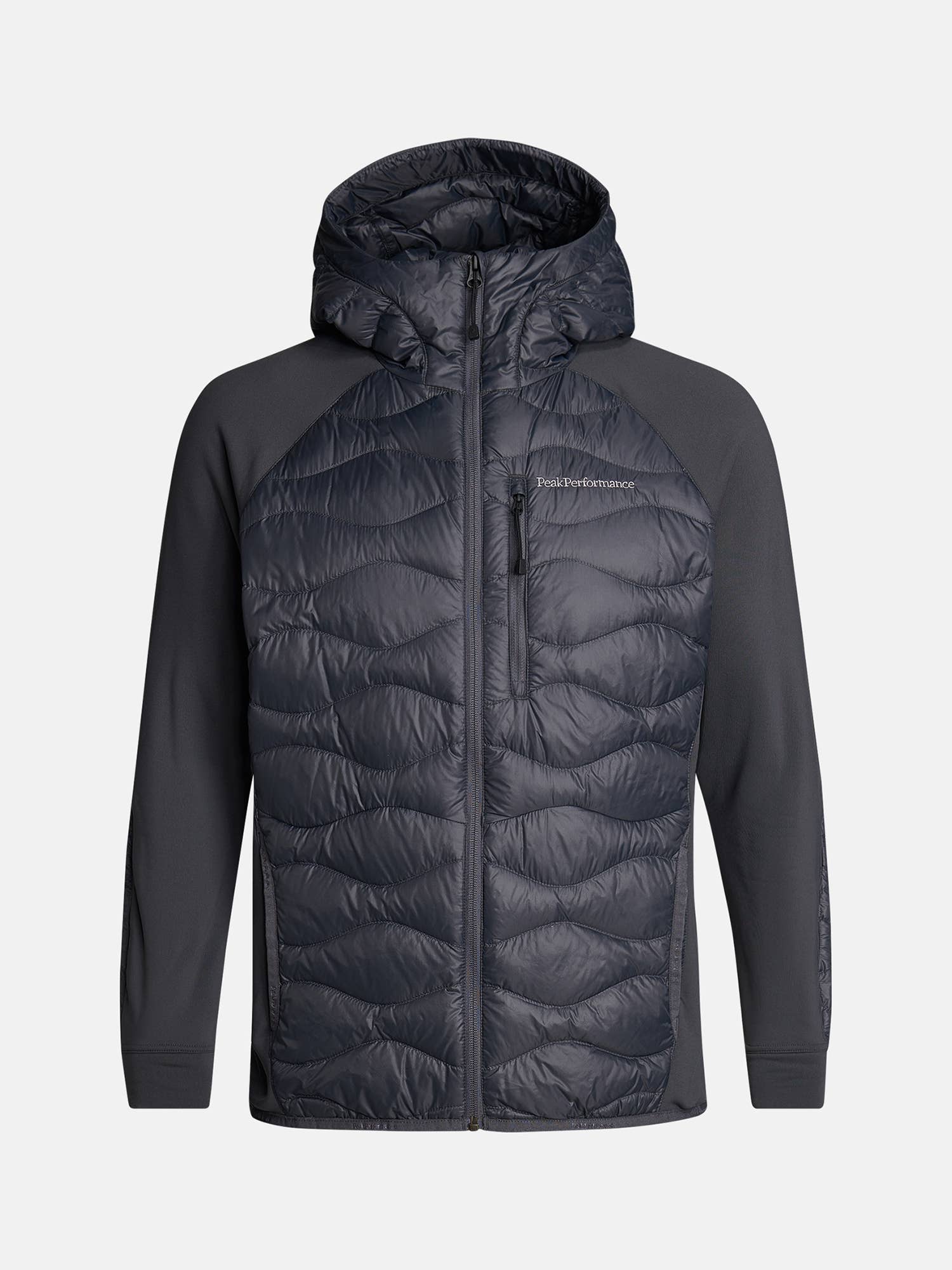 MEN'S HELIUM HYBRID DOWN HOOD JACKET (G01 MOTION GREY)