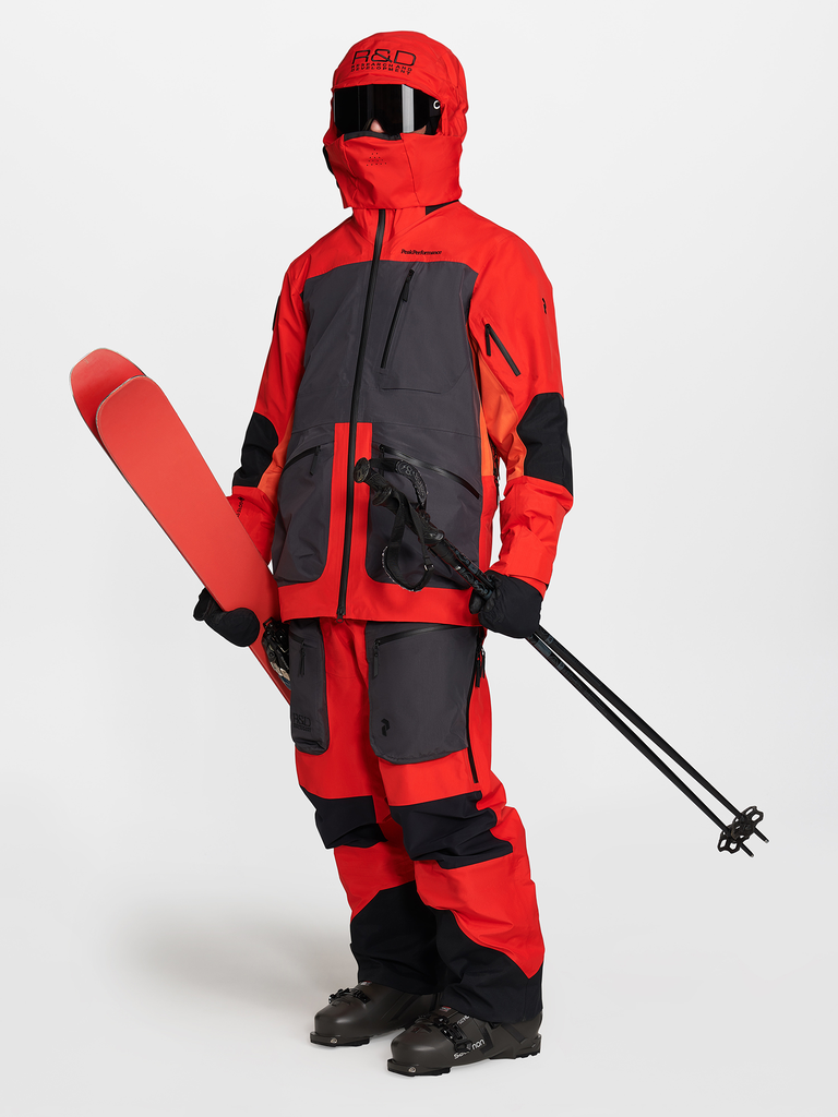 MEN'S VERTICAL PRO GORE-TEX JACKET (5BS RACING RED/MOTION GREY/ ZEAL ORANGE)