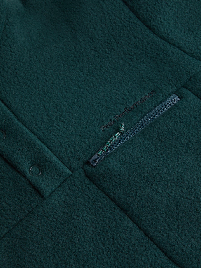 MEN'S FLEECE SNAP T-NECK SCARAB GREEN (4CA)