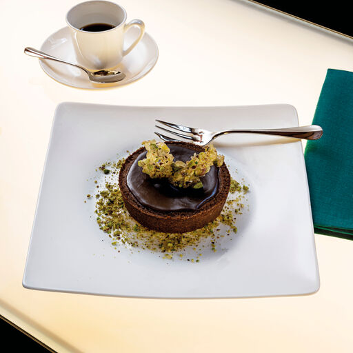 Teller 23 cm quadr. flach