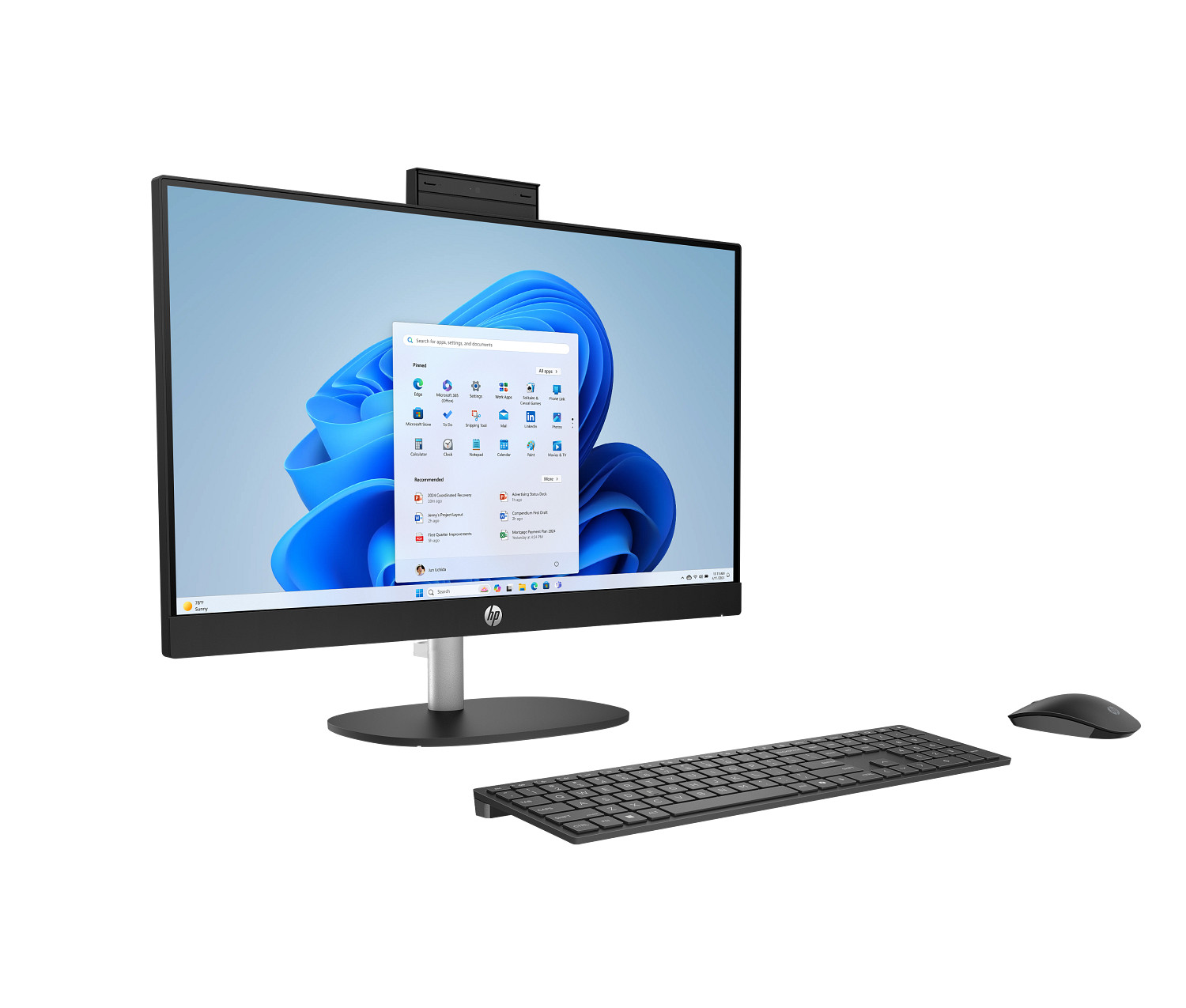 HP 23.8 inch All-in-One Desktop AI PC 24-cr2000t