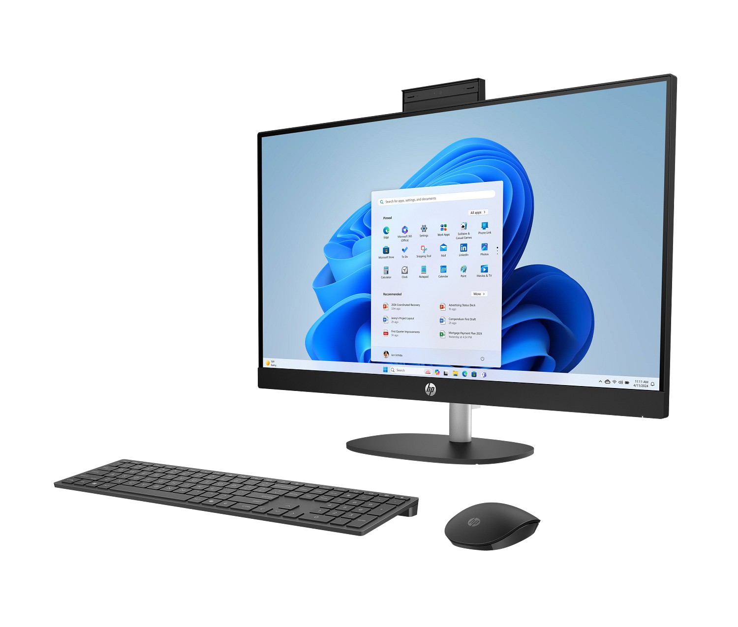 HP 27 inch All-in-One Desktop AI PC 27-cr2000t