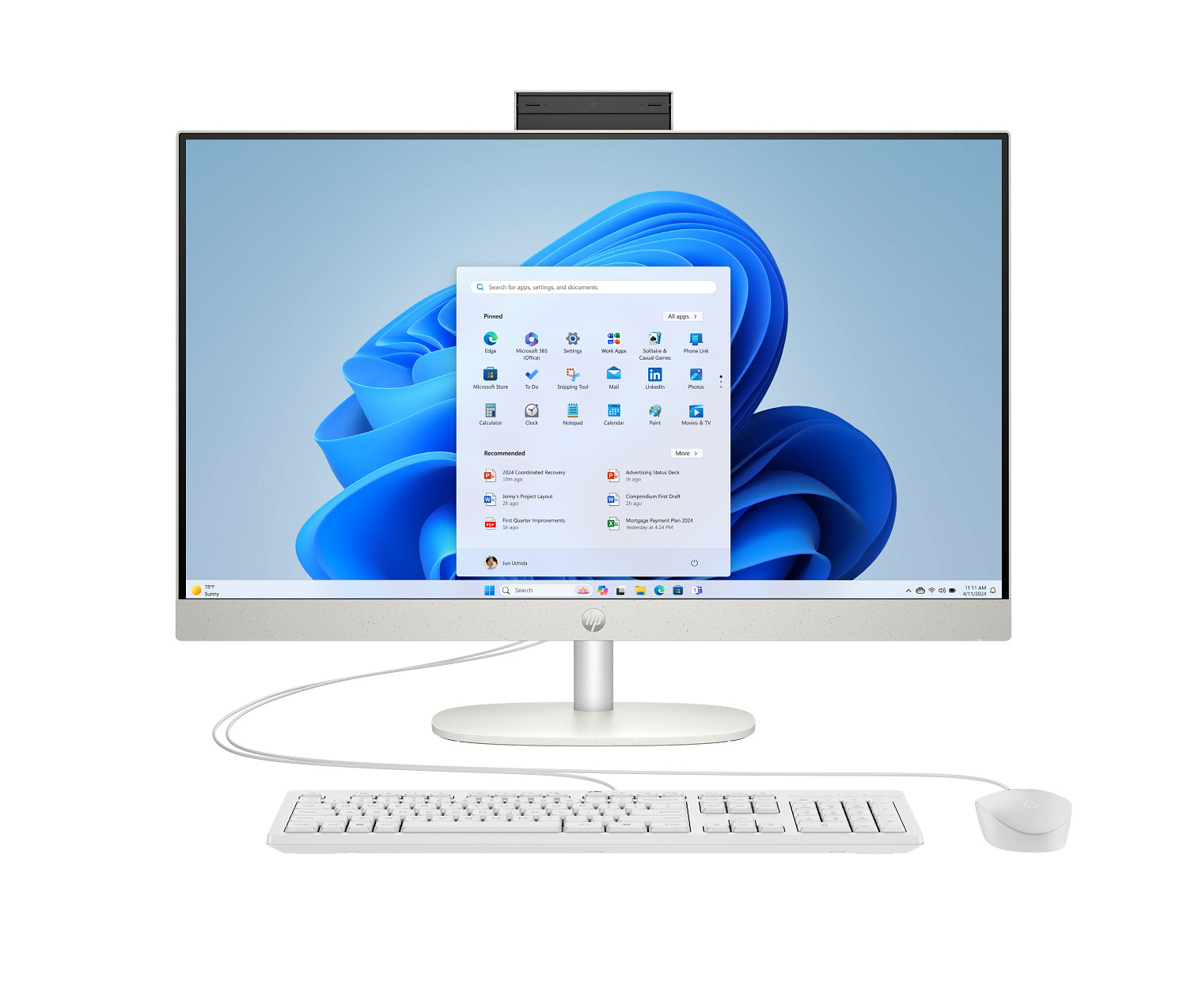 HP 27 inch All-in-One Desktop AI PC 27-cr2000t
