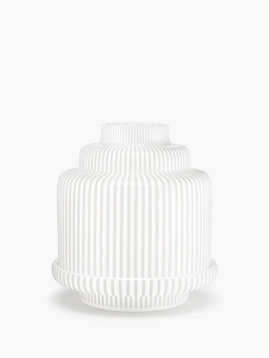 White Pyramid candle holder - For classic candles