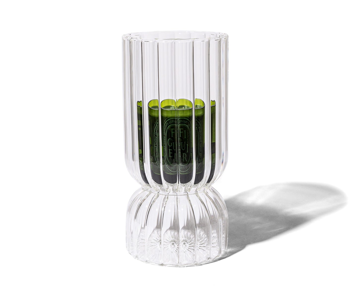 Ribbed Candle Holder - For Medium and large candles