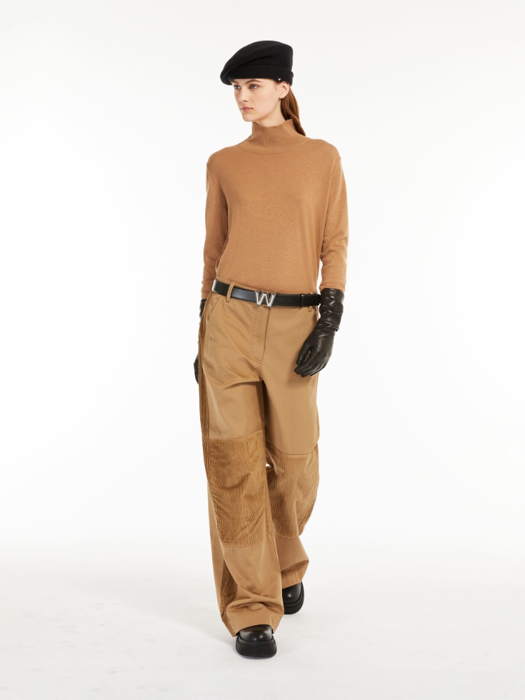 Cotton gabardine trousers