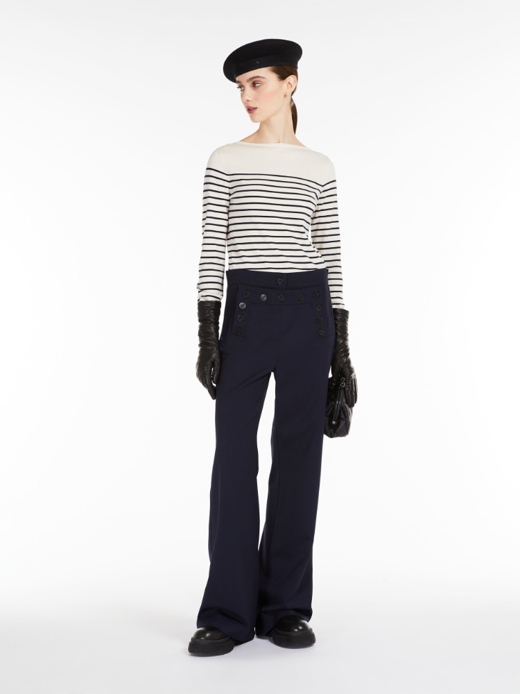Wool gabardine trousers