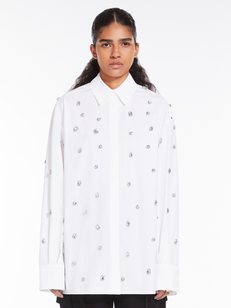 Stone-embroidered shirt