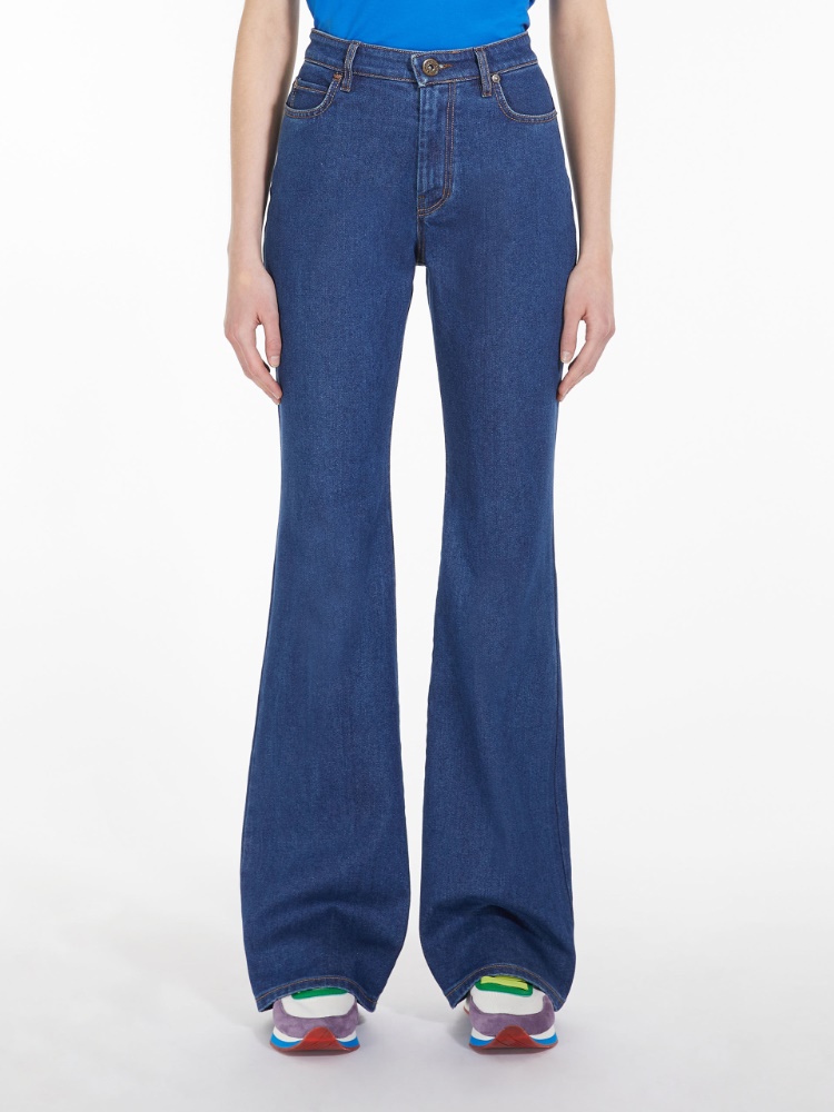 Bell bottom denim jeans