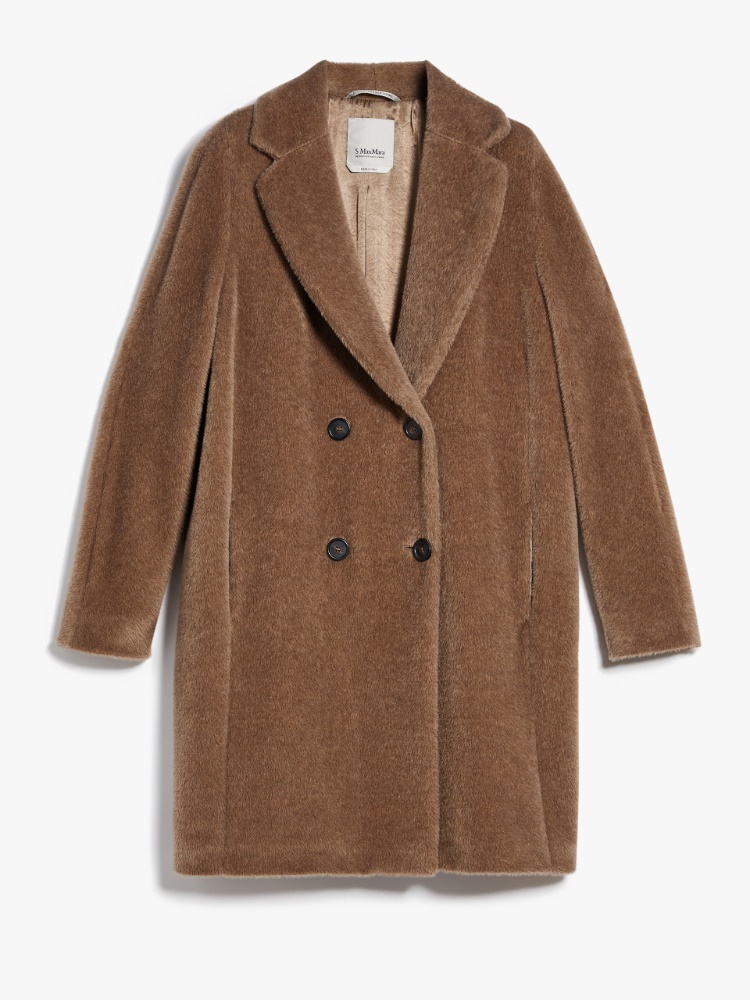 Double-breasted teddy coat