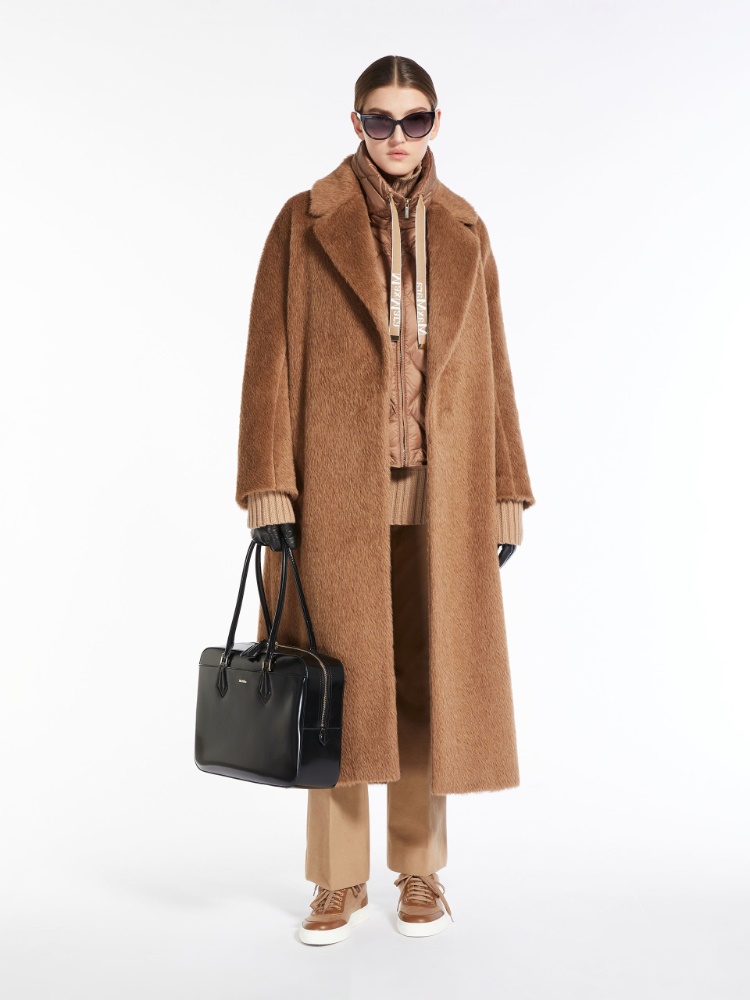 Short gilet in water-resistant canvas