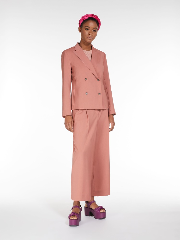 Double-breasted blazer in wool fabric