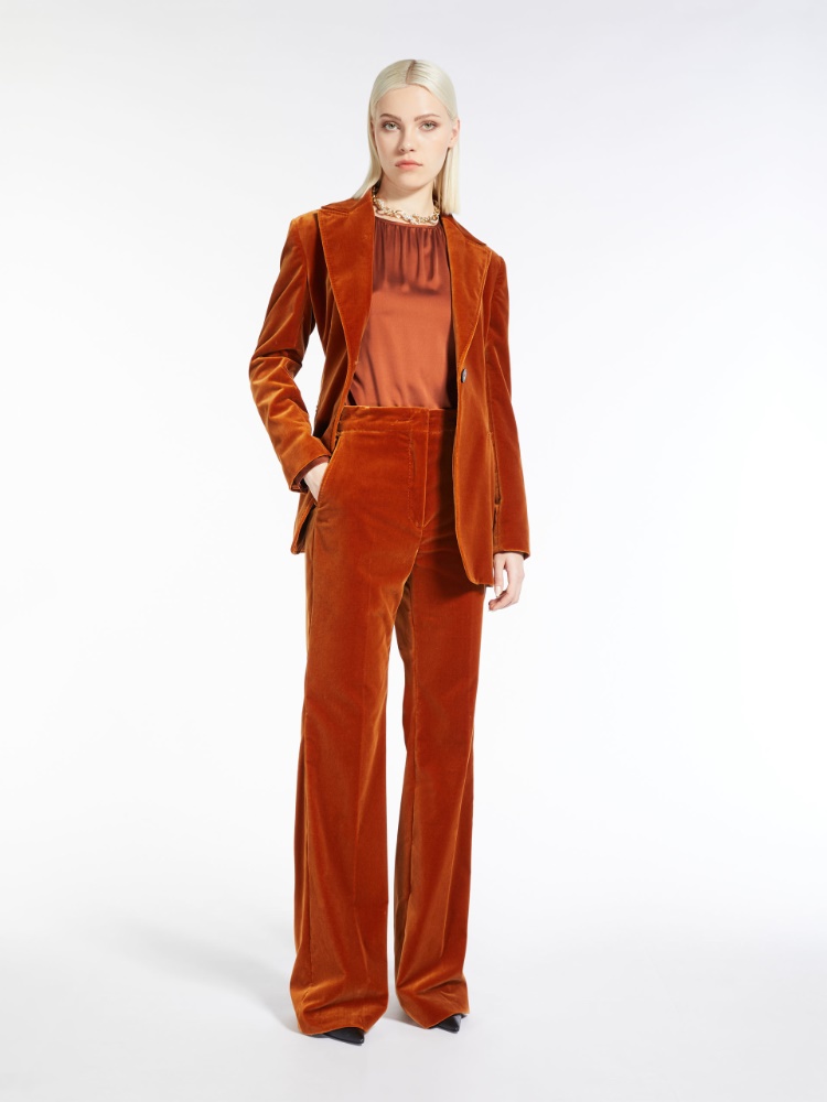 Cotton velvet trousers