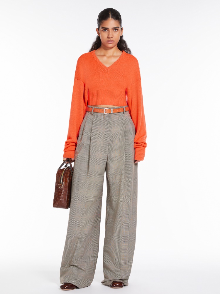 Boxy-fit pure wool sweater