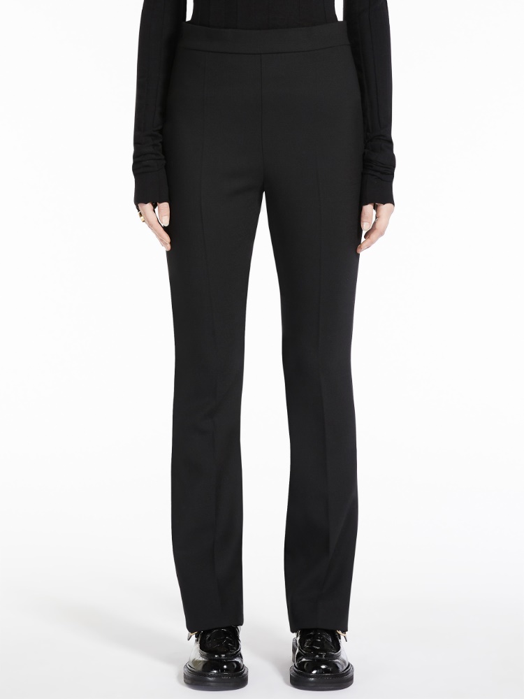 Stretch wool-blend trousers