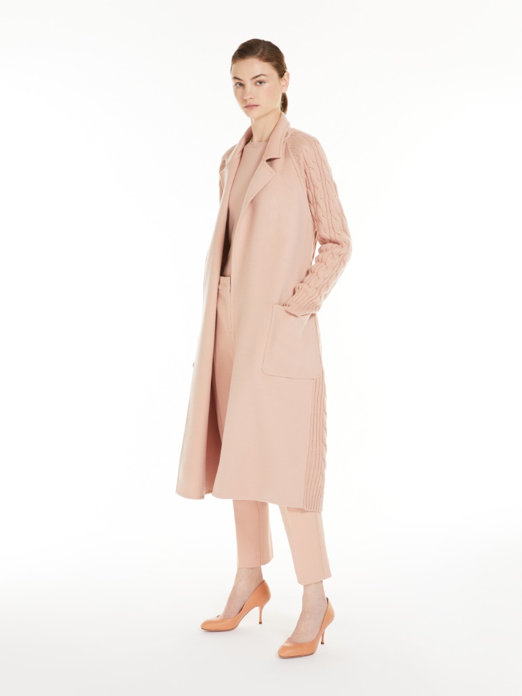 Cashmere and wool robe coat