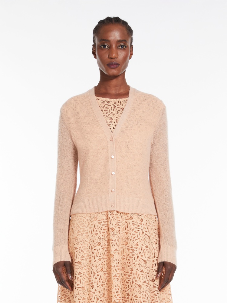 Mohair gauze cardigan