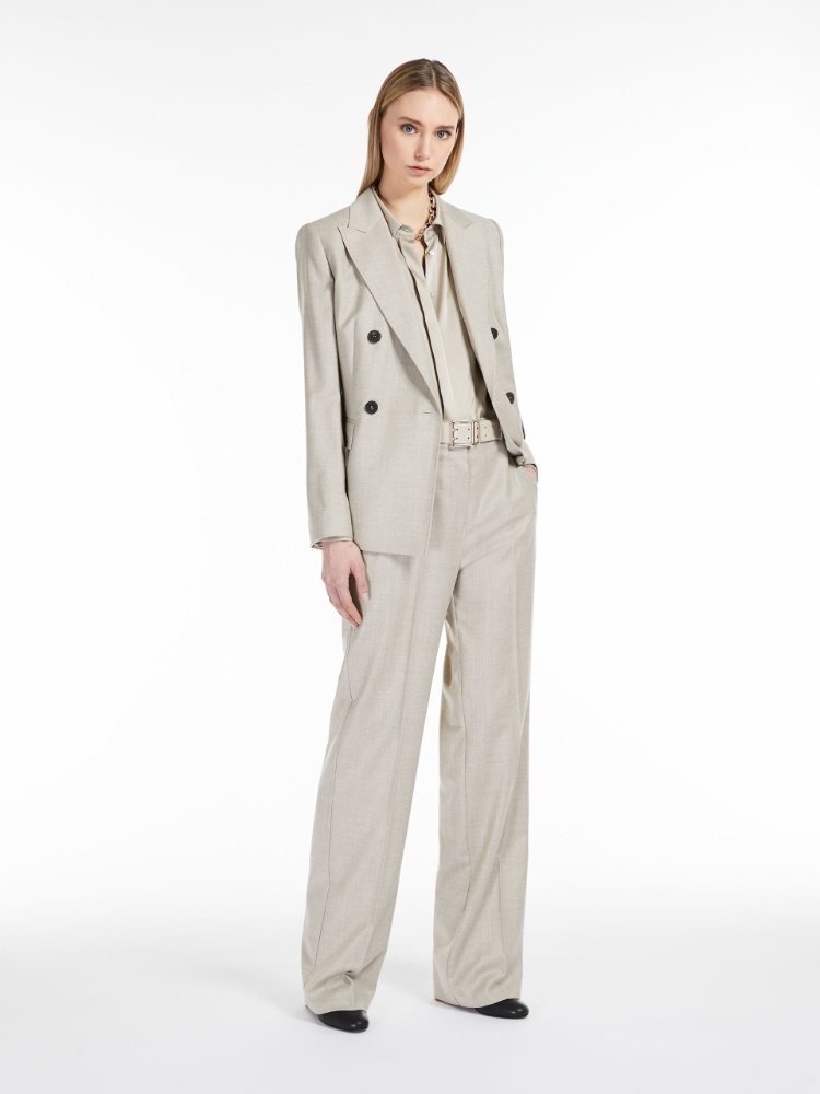 Wool flannel trousers