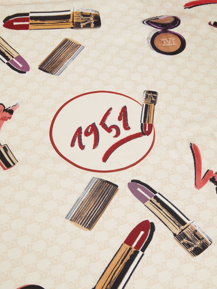 Printed silk foulard