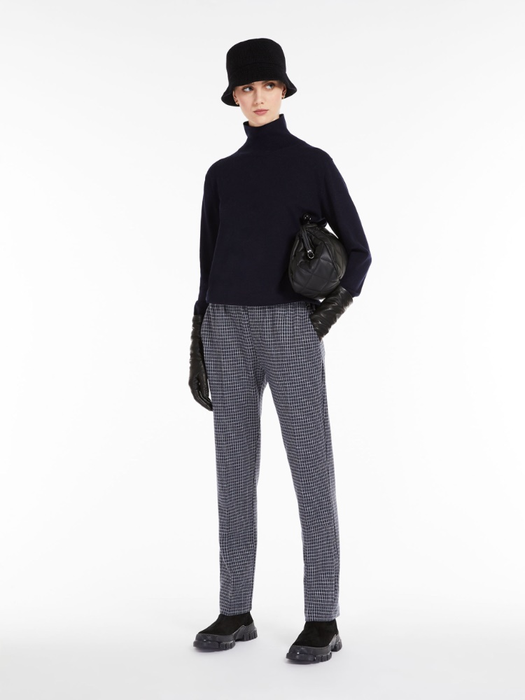 Jacquard jersey trousers