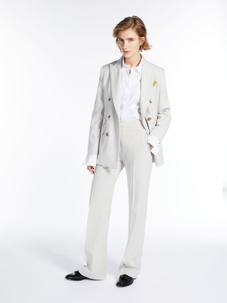 Flared trousers in wool