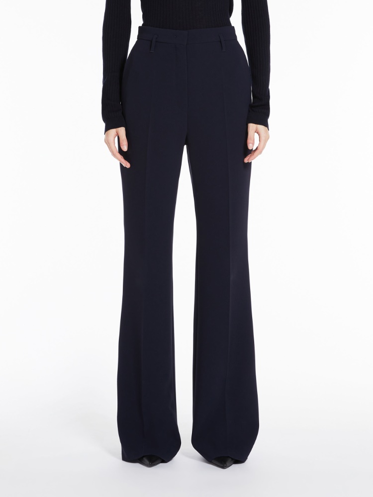 Flared technical cady trousers