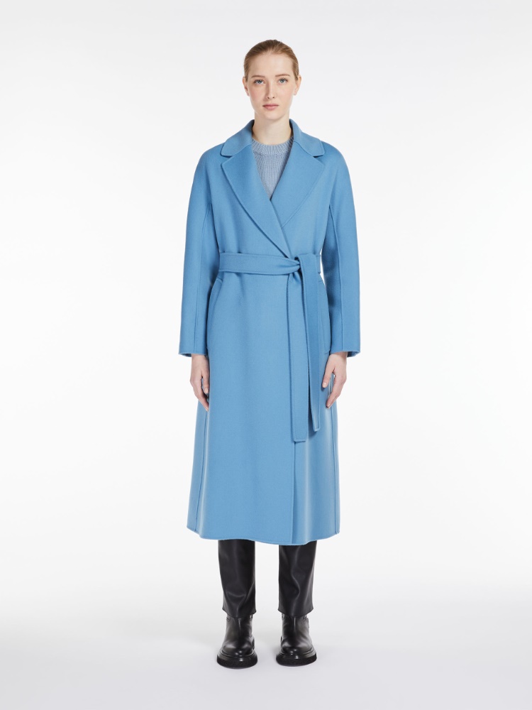 Flared wool coat