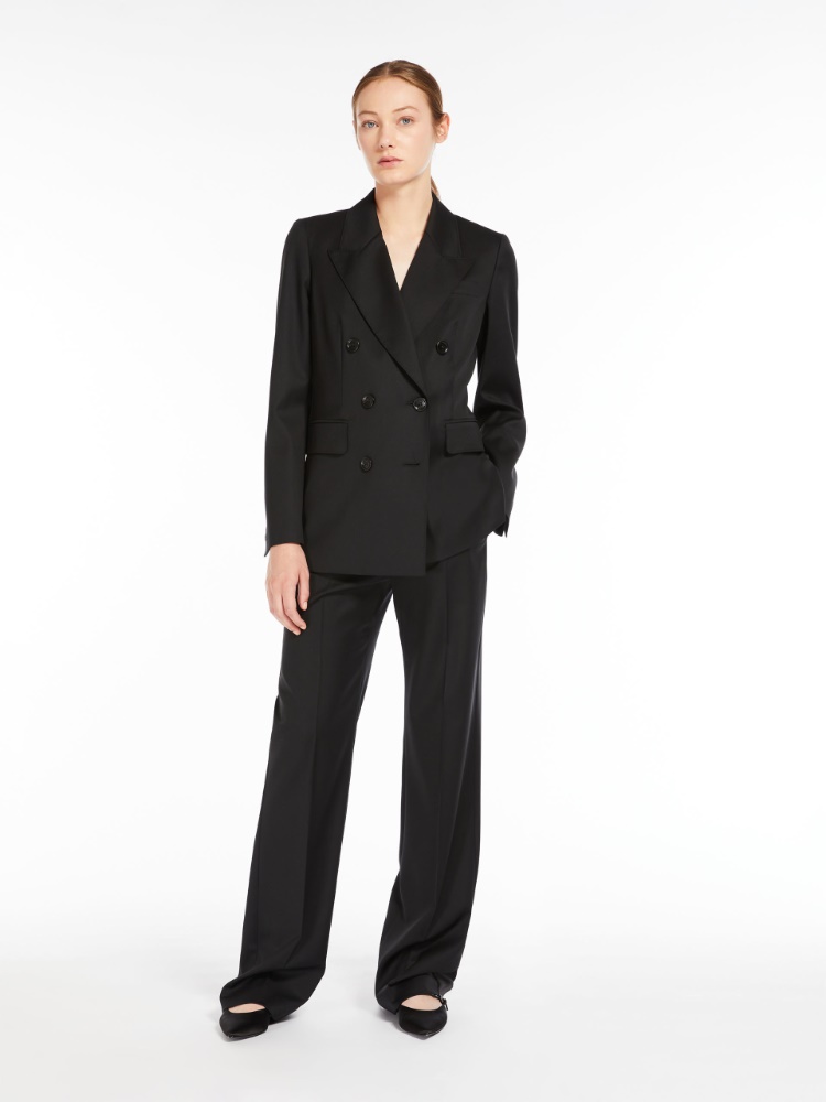 Double-breasted wool blazer