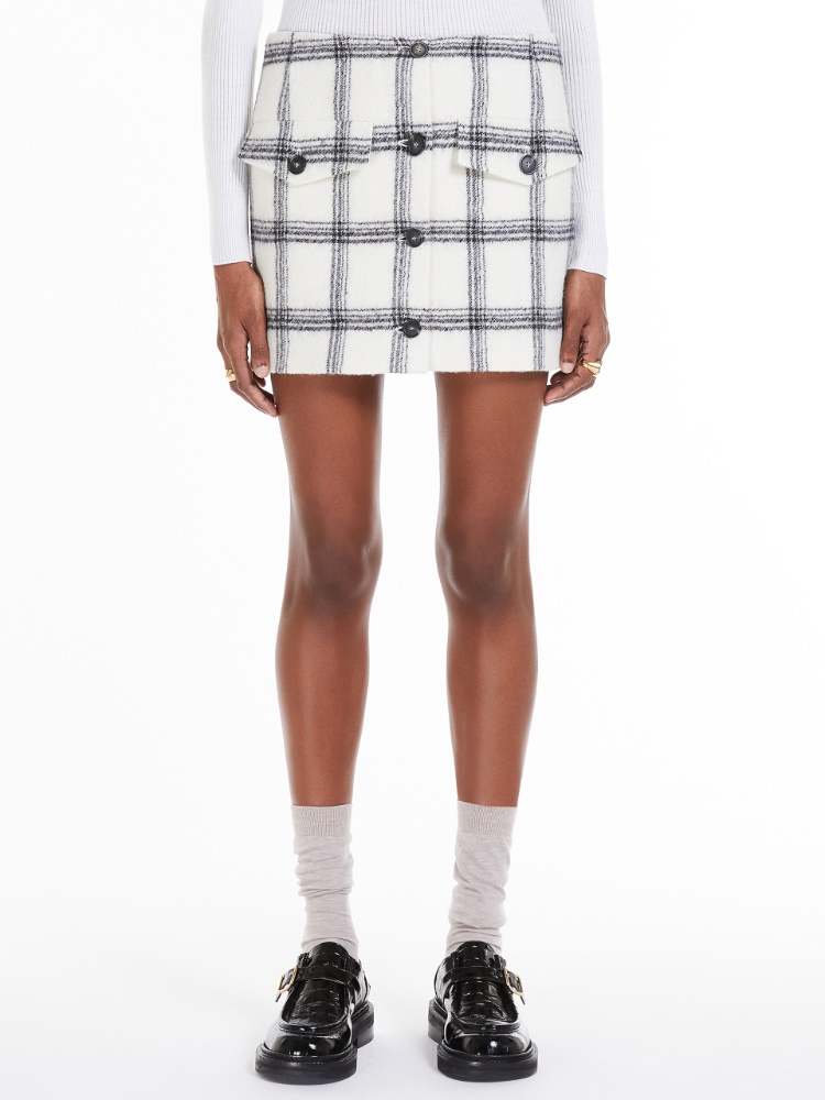 Felted wool mini skirt