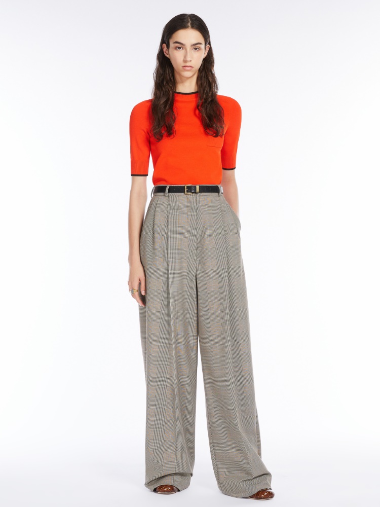 Oversized Glen plaid trousers