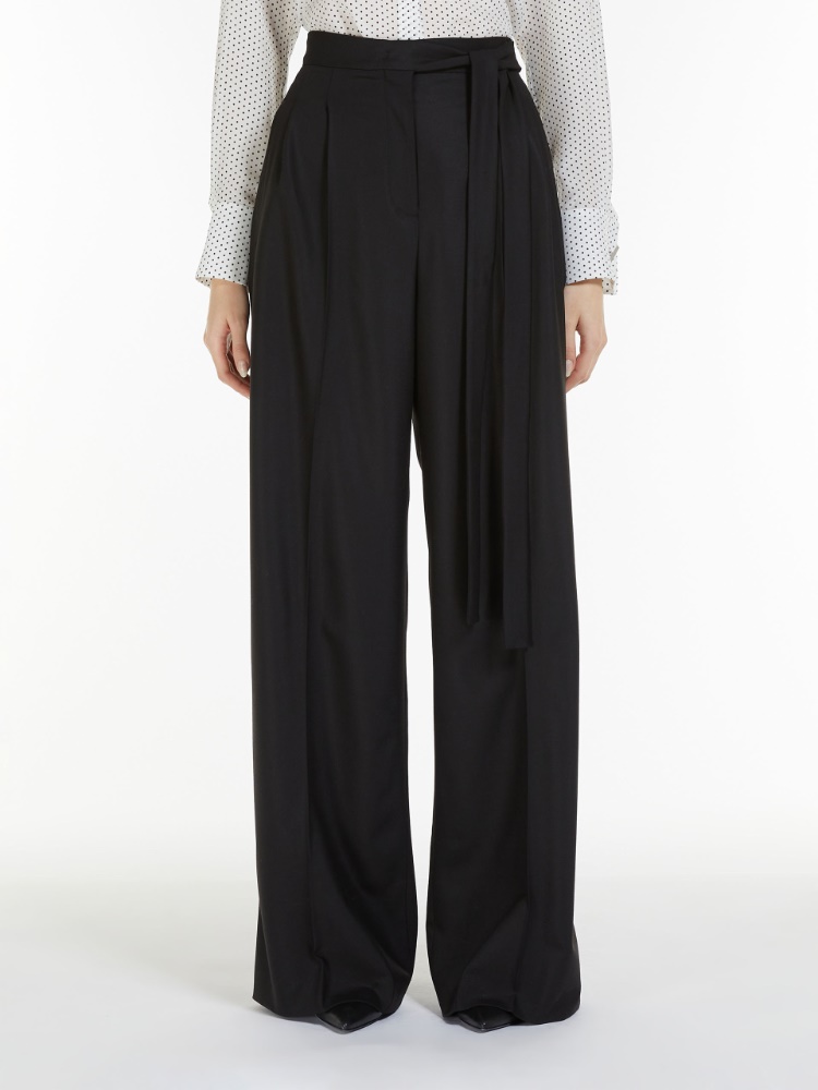 Wool twill trousers