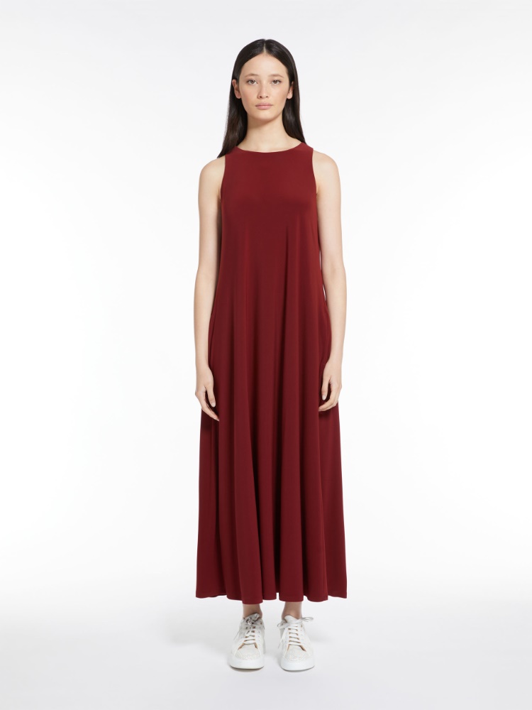 Stretch jersey A-line dress