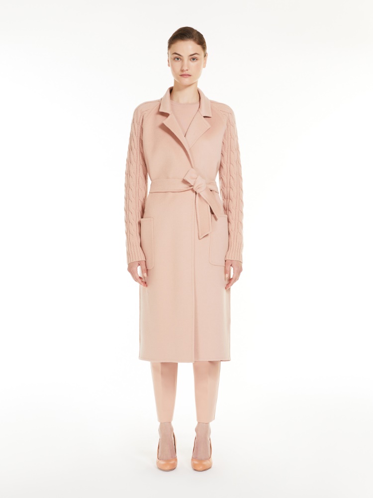 Cashmere and wool robe coat