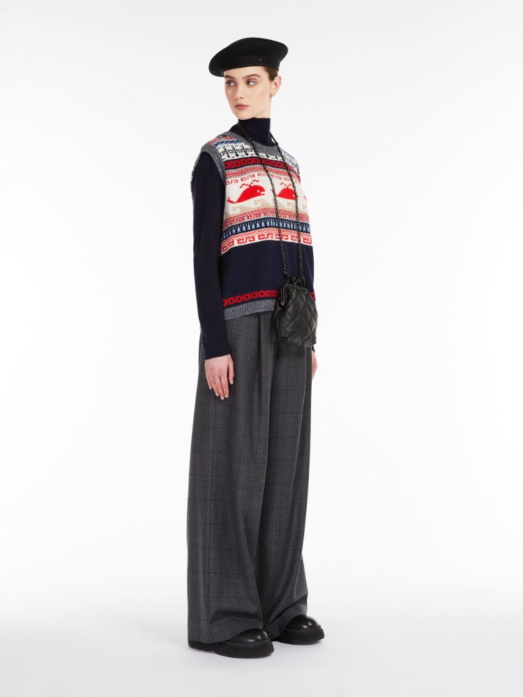 Wool flannel trousers