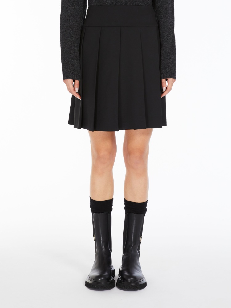 Flannel pleated skirt