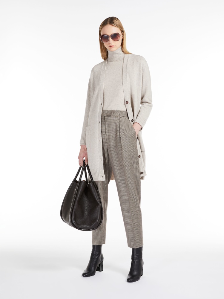 Wool flannel cigarette trousers