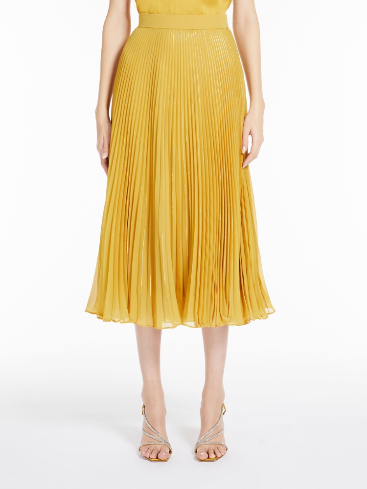 Pleated georgette skirt