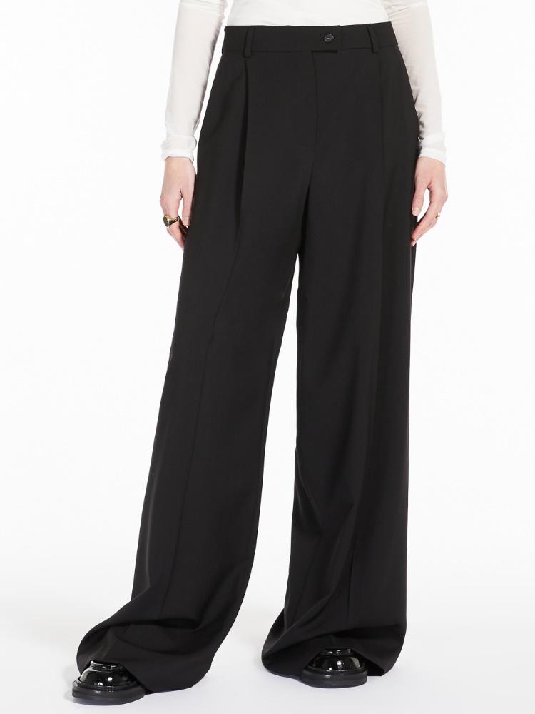 Oversized stretch wool trousers