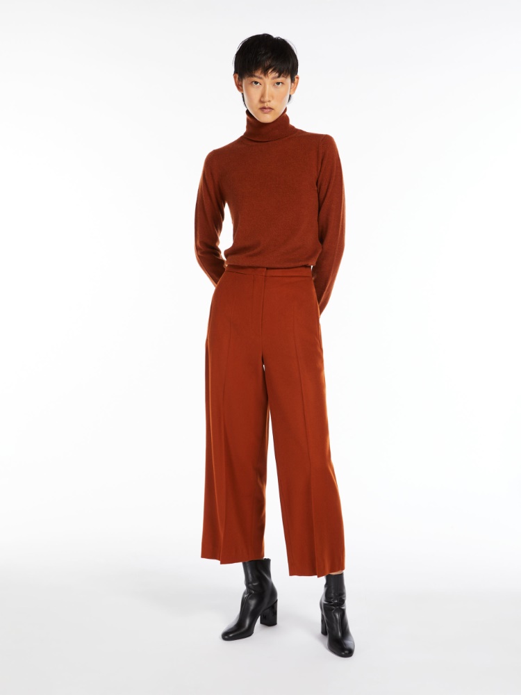 Wool and cashmere polo-neck jumper