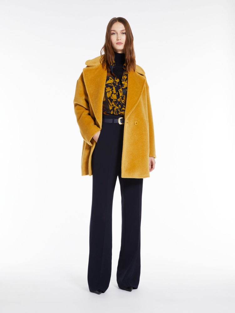 Flared technical cady trousers