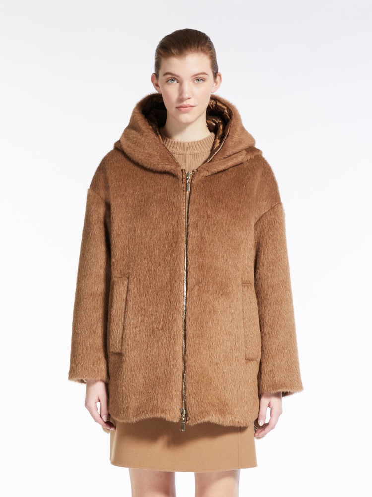 Reversible water-repellent canvas down jacket