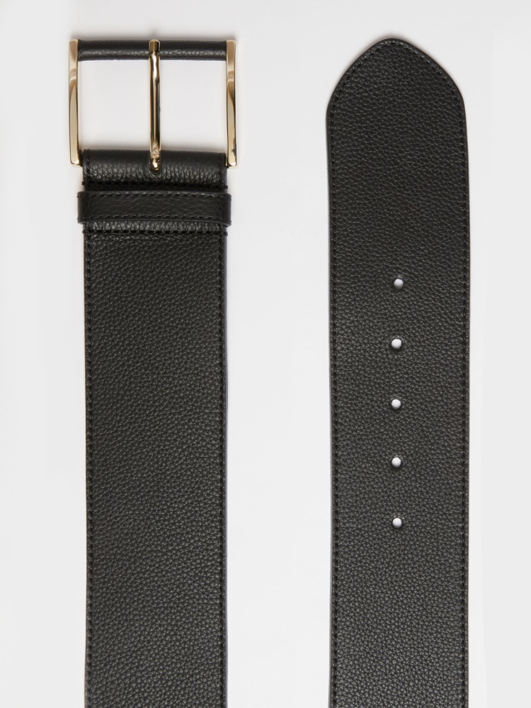 Deerskin print leather belt